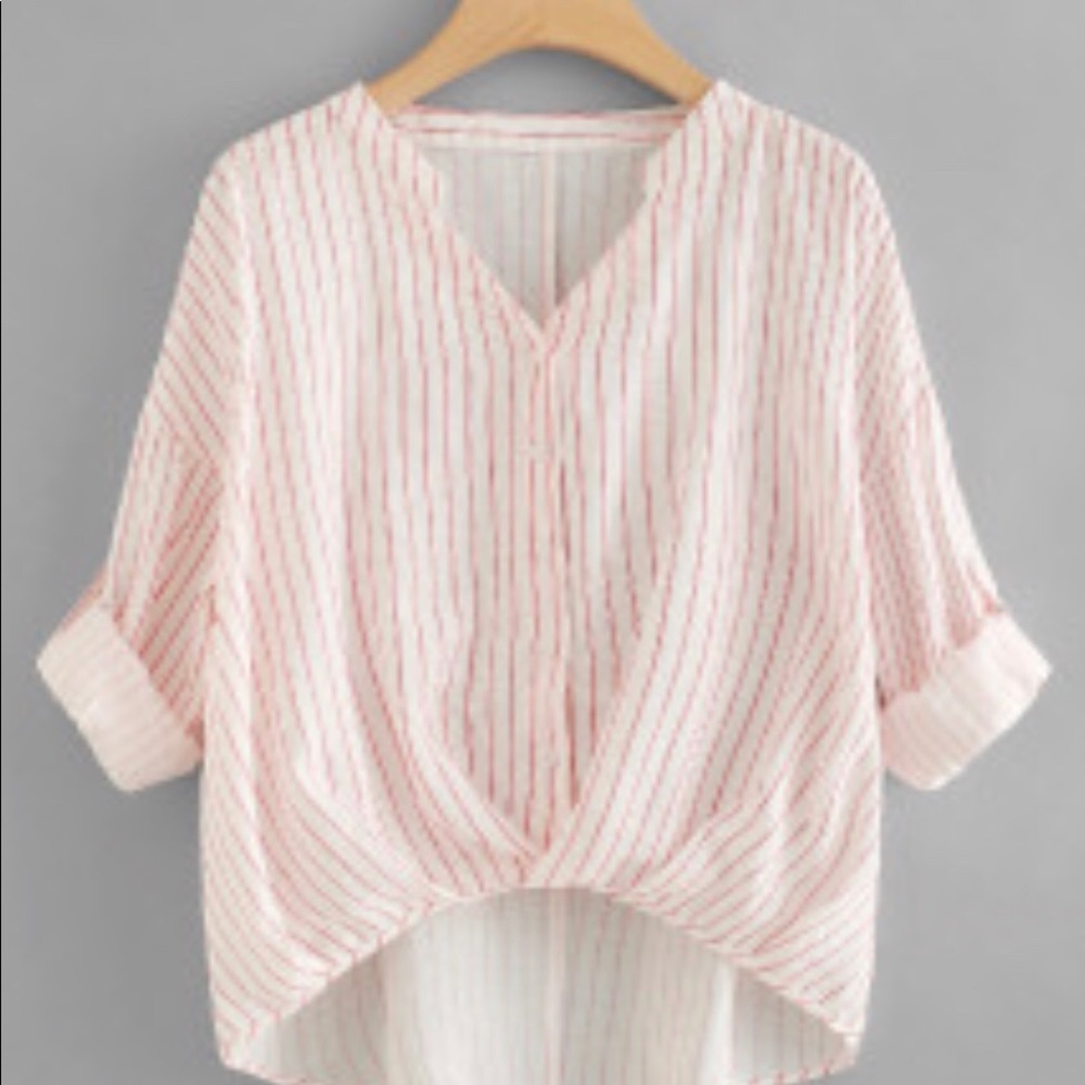 Red & White Striped Top